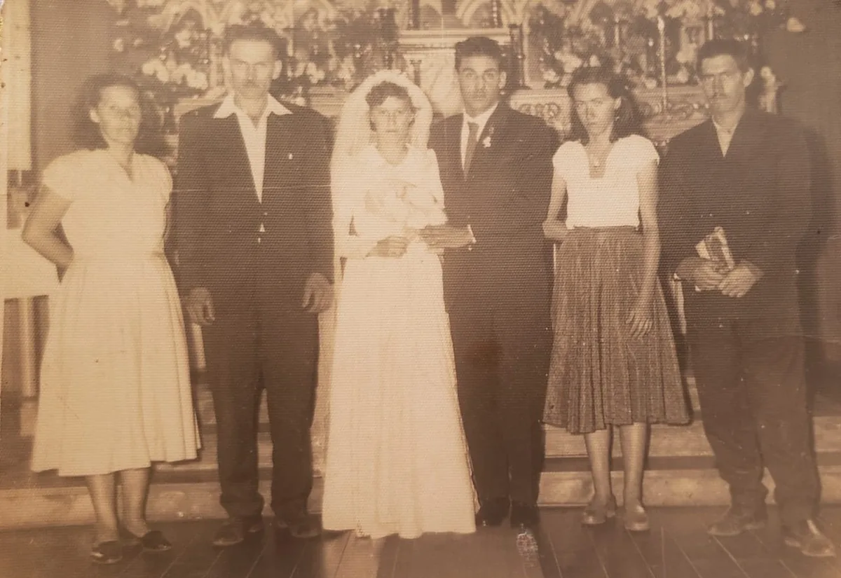 Foto de casamento antes da restauração