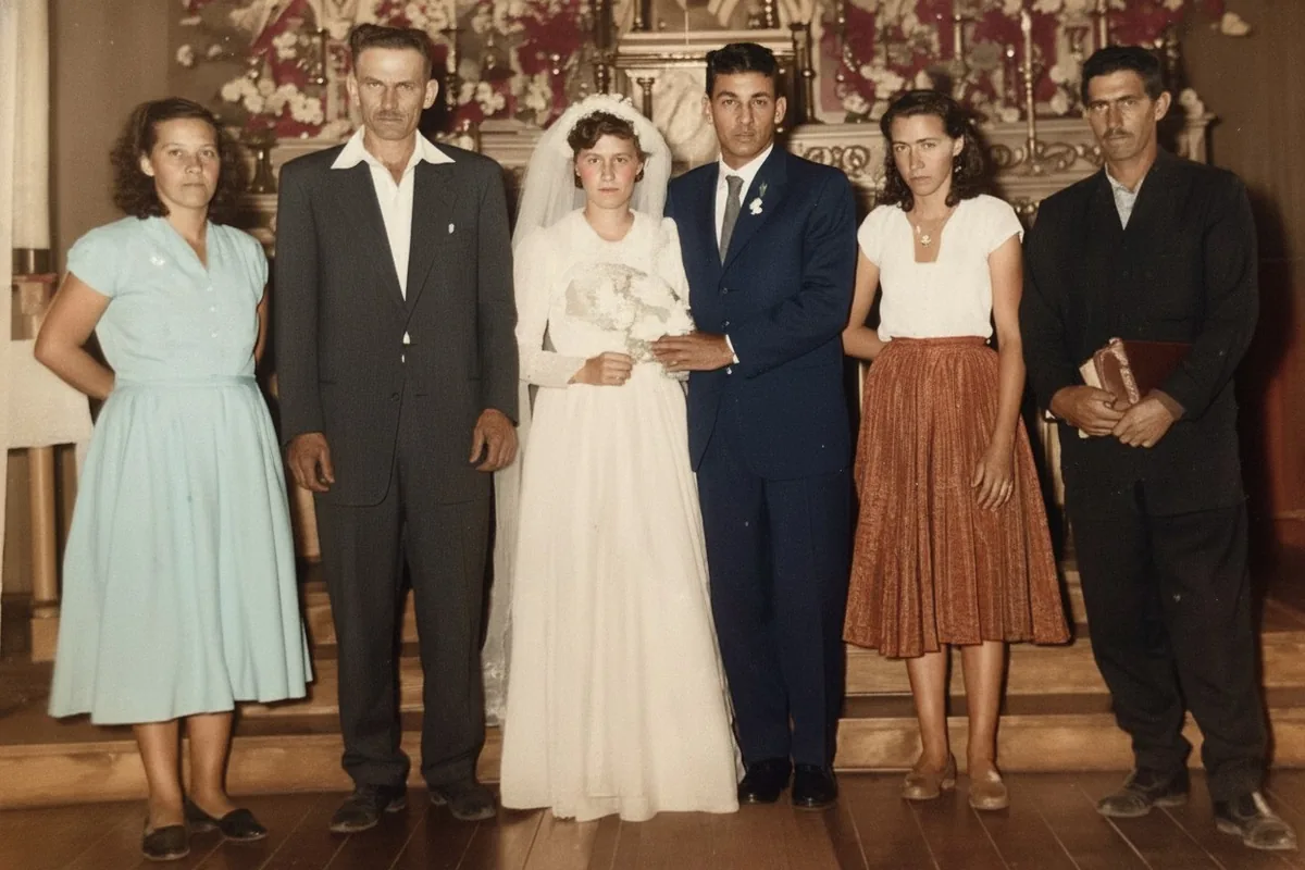 Foto de casamento restaurada pela RetroIA